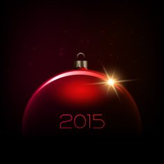 Merry Christmas Bauble greeting card N11