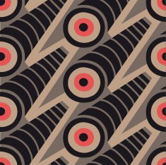 Op Art seamless pattern Circles