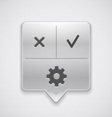 Vector metal menu pointer N2
