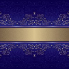 Ornate floral seamless pattern on violet Vector background
