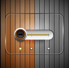 Vector slider on wood