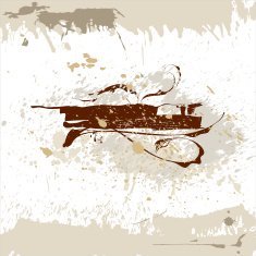 calligraphy flowers ornament on grunge background N2