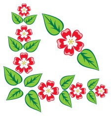 Vector floral corner ornament