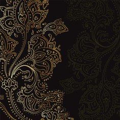 Paisley background Hand Drawn ornament N9