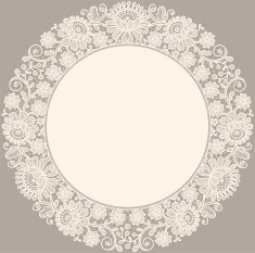 Lace Doily Circle Frame