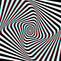 Anaglyph Opt Art Illustration N3
