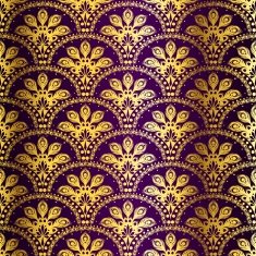 Purple seamless peacock sari pattern