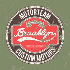 Motorteam Brooklyn T-shirt graphic Vector