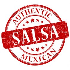salsa red grunge stamp