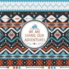 Hipster seamless tribal pattern with geometric elements N14