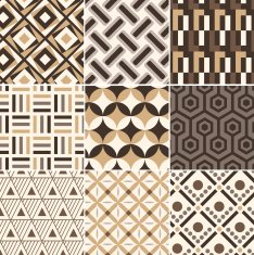 Seamless retro geometric pattern N9
