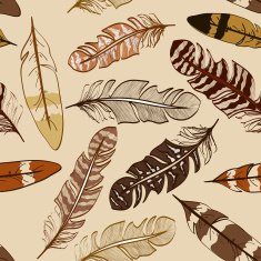 Seamless pattern of bird feathers N13