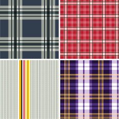 Retro Collection of seamless checked cotton pattern