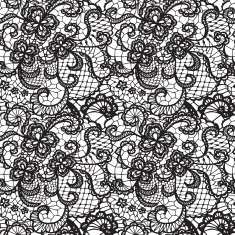 Lace seamless pattern with flowers N235