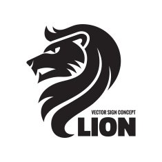 Animal lion - vector logo concept illustration Lion head sign