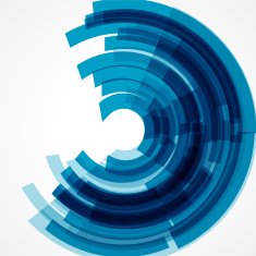 abstract blue circle stripe technology shape background