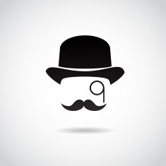 Gentleman icon isolated on white background N2
