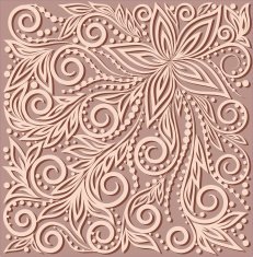 beautiful floral pattern design element in old style