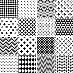 Black and White Seamless Patterns N3