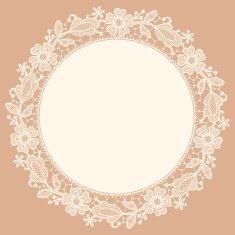 Lace Doily Floral Pattern Freehand Drawing