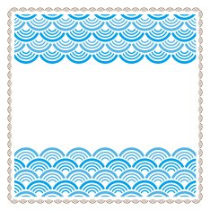 Oriental traditional wave pattern frame