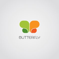 Vector Abstract butterfly symbol modern trendy design N2