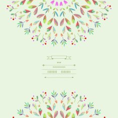 Pattern with vegetative elements in vector N13