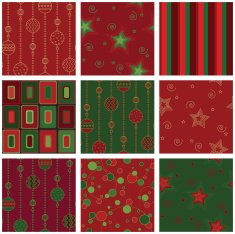 Seamless christmas background -- red green