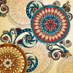 Vector floral decorative background N39