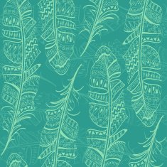 Seamless pattern of bird feathers N15