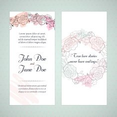Floral invitation cards N4