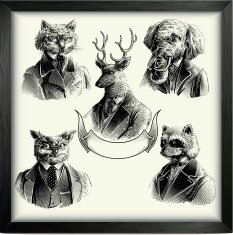 Hipster animals set N2