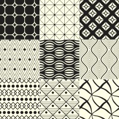 seamless monochrome geometric pattern N2