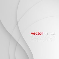 Abstract white and gray background with wavy lines