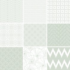 Set of nine abstract geometric seamless patterns
