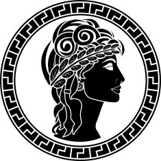 black stencil of patrician women N2