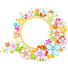 Floral Colorful Frame N2