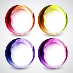 Colorful glass vector bubbles