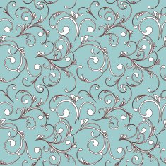Blue floral seamless
