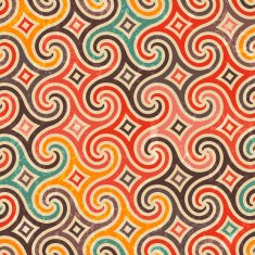 Retro pattern with swirls
