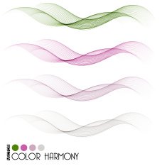 Set of color curve lines N10