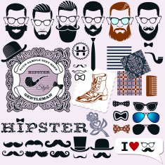 Hipster style design artistic isolated elements