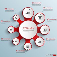 Circle paper infografics N2
