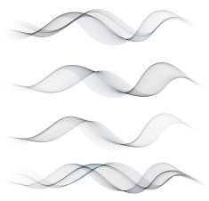 Set of vector color curve lines design element N30