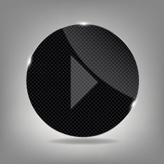 Glass Button Media Icon Vector Illustration N10