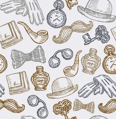 Vintage Gentleman Accessories Pattern N2
