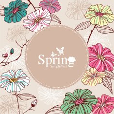 Retro flower background N9