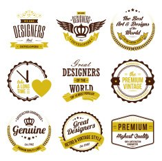 Set of retro vintage badges and labels N20