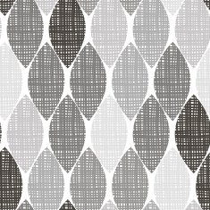 Monochrome seamless pattern of abstract leaves N18