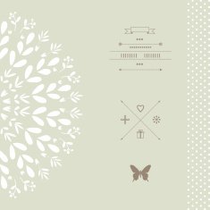 Pattern with vegetative elements in vector N14